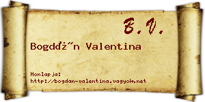 Bogdán Valentina névjegykártya